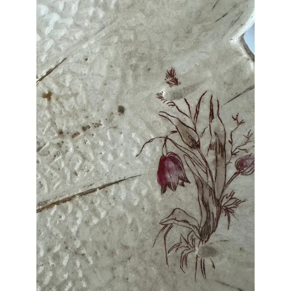 Vintage Knowles Taylor and Knowles Ironstone Leaf Shaped Bowl